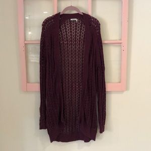 Kimchi Blue Deep Purple knitted long cardigan